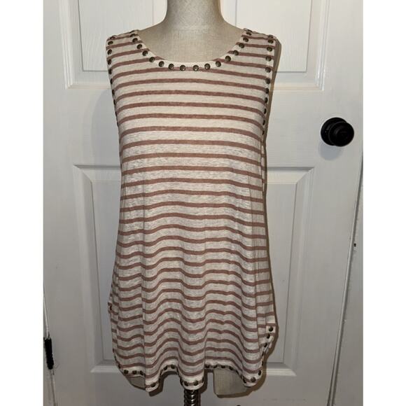 J. Crew Tops - NEW J.Crew Women’s Striped 100% Linen Tank Pink Cream Size M‎